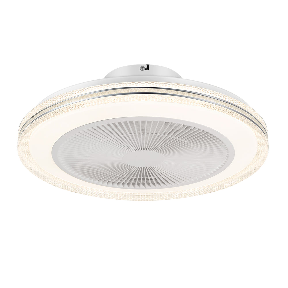 20-in Modern Smart RGB Flush Mount Ceiling Fan with Dimmable Light(5-Blade)
