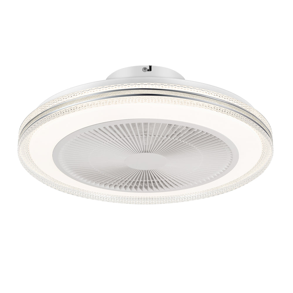 20-in Modern Smart RGB Flush Mount Ceiling Fan with Dimmable Light(5-Blade)