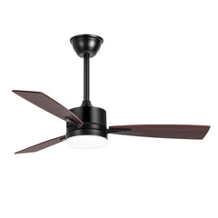 42 Inch 3-Blade LED Ceiling Fan with Light and Remote,5in and 10in Downrod included