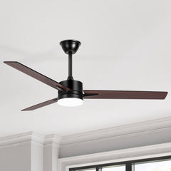 52 Inch  LED Ceiling Fan with Light and Remote（3-Blade ）