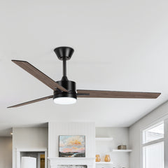 60 inch LED Ceiling Fan with Light and Remote-3-Blade