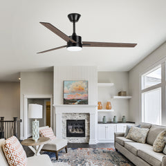 60 inch LED Ceiling Fan with Light and Remote-3-Blade