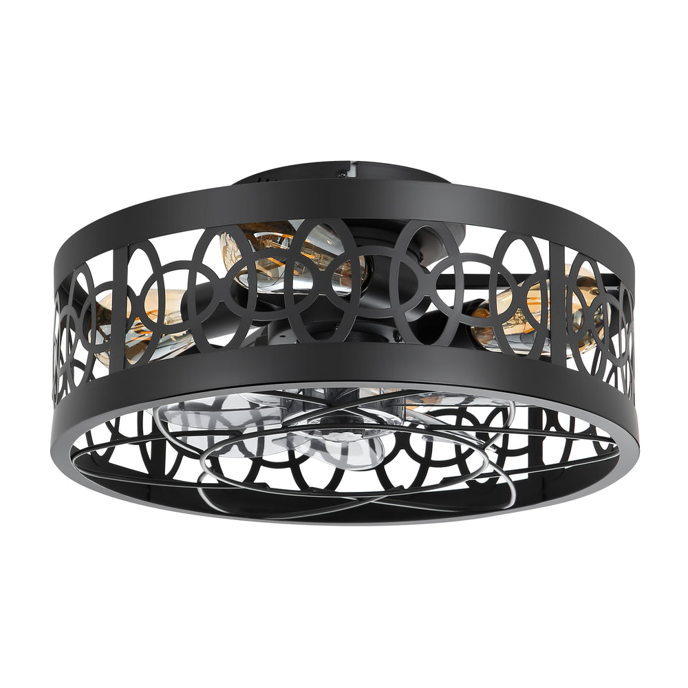 16.5-inch Caged Ceiling Fan with Light and Remote(7-Blade)