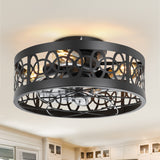 16.5-inch Caged Ceiling Fan with Light and Remote(7-Blade)