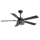 Bellova 48" Crystal Fandelier Ceiling Fan With Remote