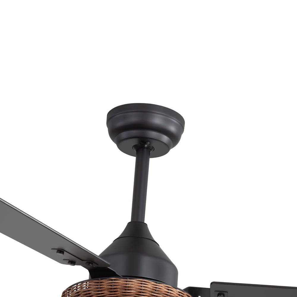 48-in  Reversible 3-Blade Ceiling Fan with Intergrated LED Light and Remote，4in and 8in Downrod Included