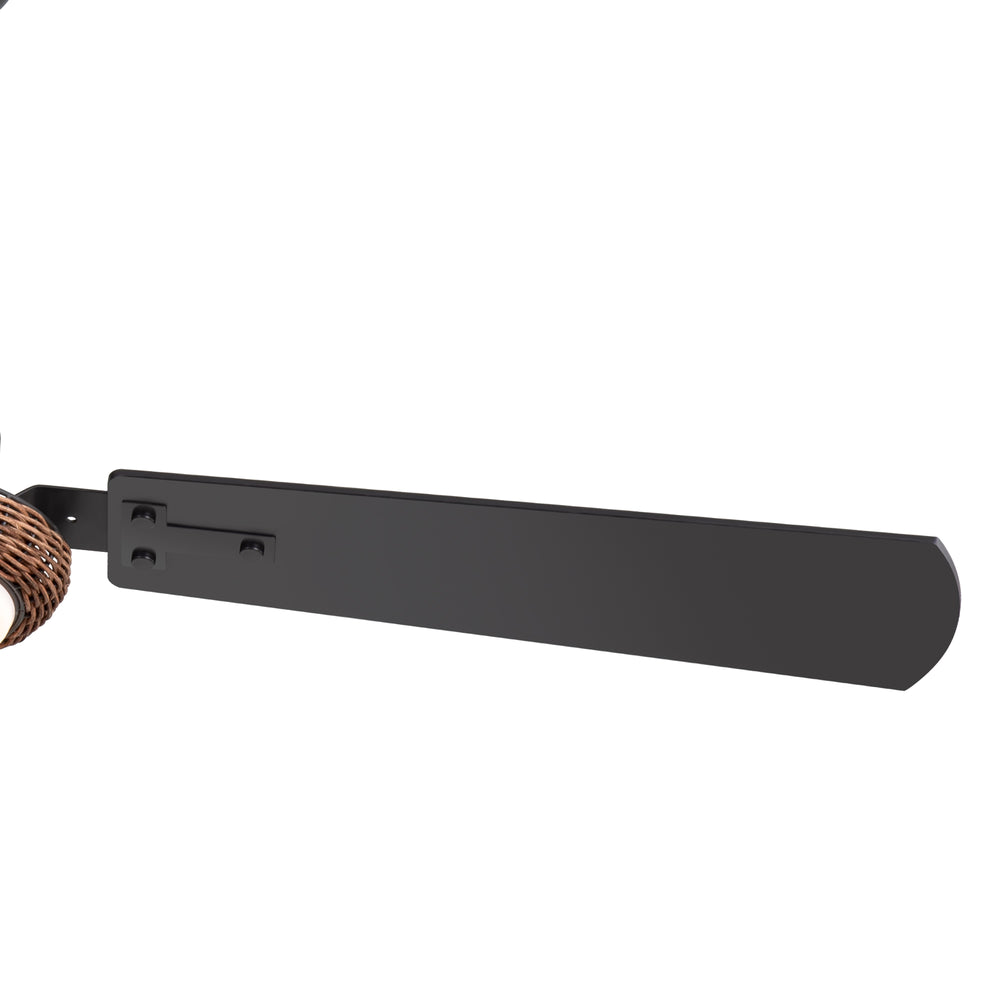 48-in  Reversible 3-Blade Ceiling Fan with Intergrated LED Light and Remote，4in and 8in Downrod Included