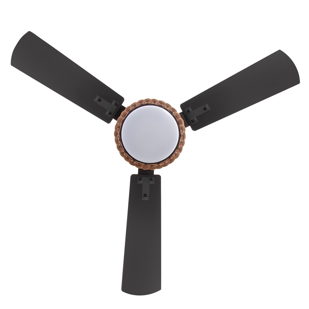 48-in  Reversible 3-Blade Ceiling Fan with Intergrated LED Light and Remote，4in and 8in Downrod Included