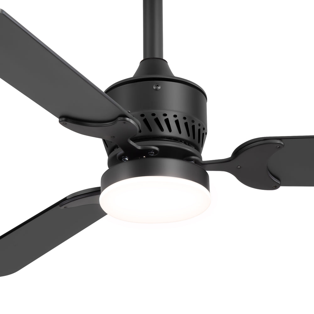 1/2PCS 42-in Reversible 3-Blade Integrated Ceiling Fan with LED Light and Remote,4in and 8in Downrod Included