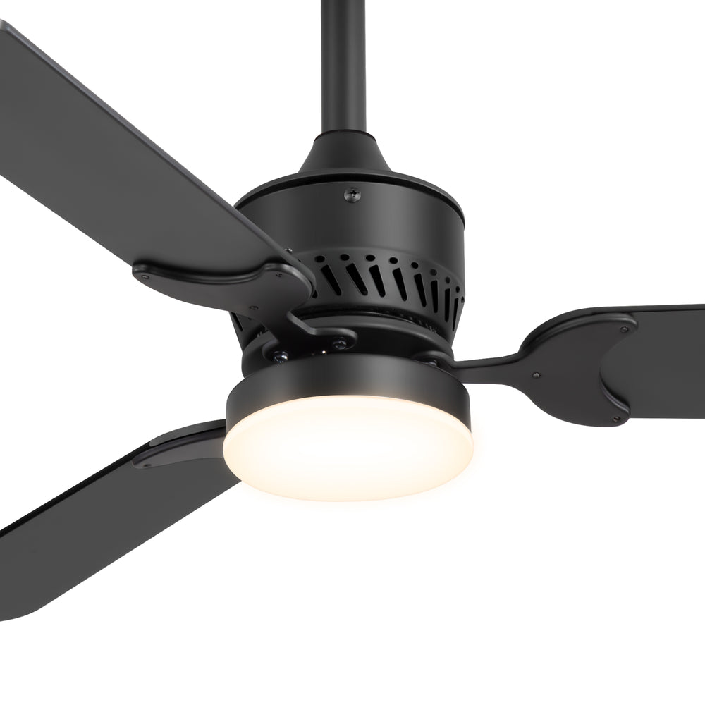 1/2PCS 42-in Reversible 3-Blade Integrated Ceiling Fan with LED Light and Remote,4in and 8in Downrod Included