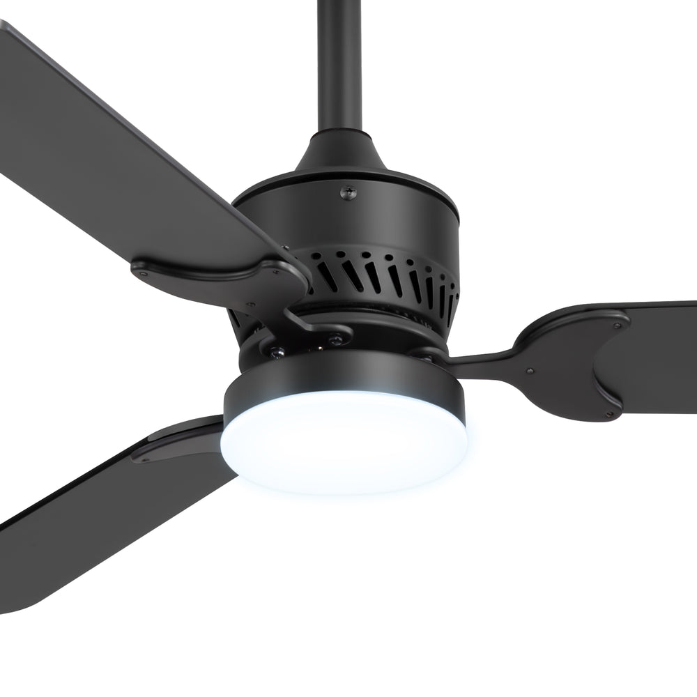 1/2PCS 42-in Reversible 3-Blade Integrated Ceiling Fan with LED Light and Remote,4in and 8in Downrod Included