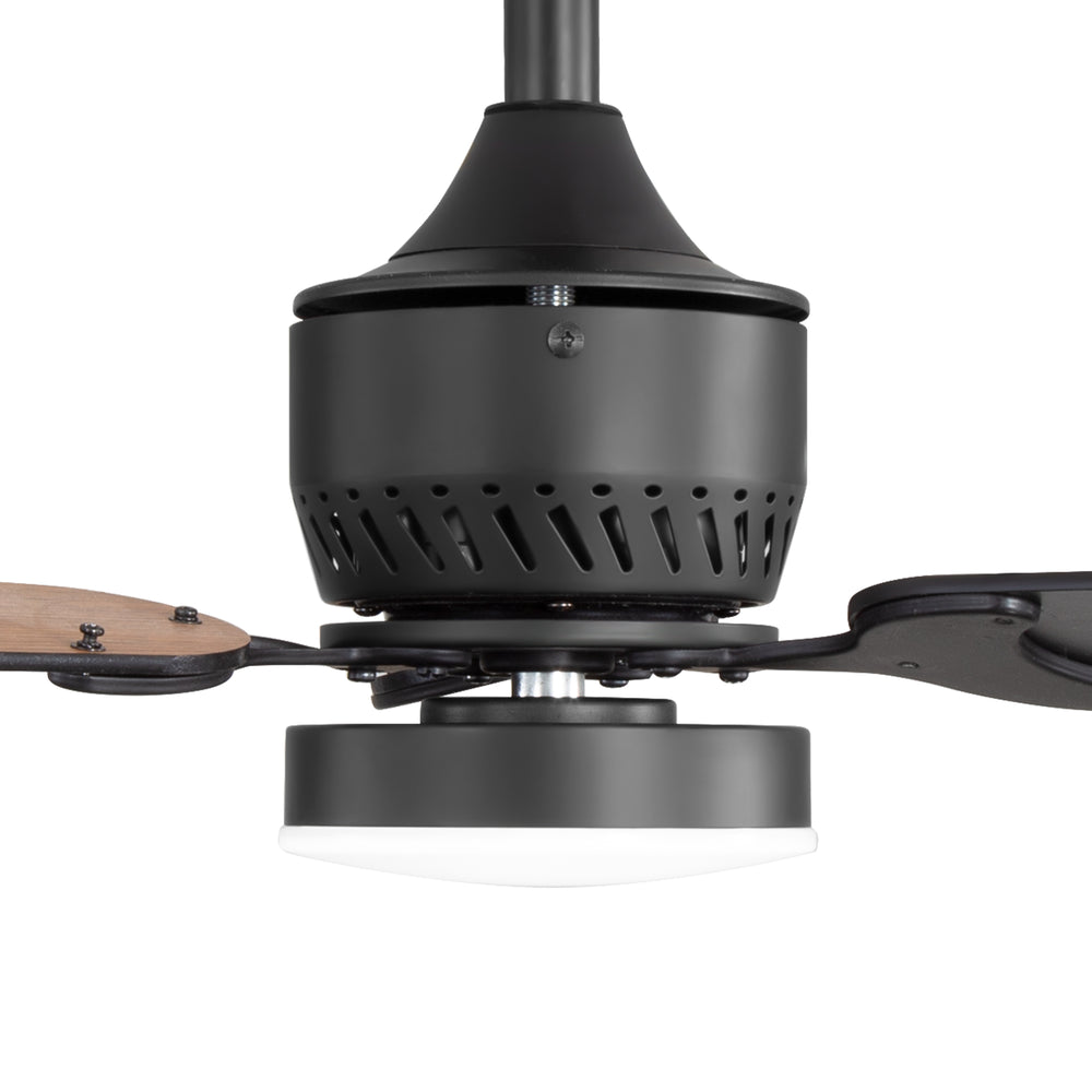 1/2PCS 42-in Reversible 3-Blade Integrated Ceiling Fan with LED Light and Remote,4in and 8in Downrod Included