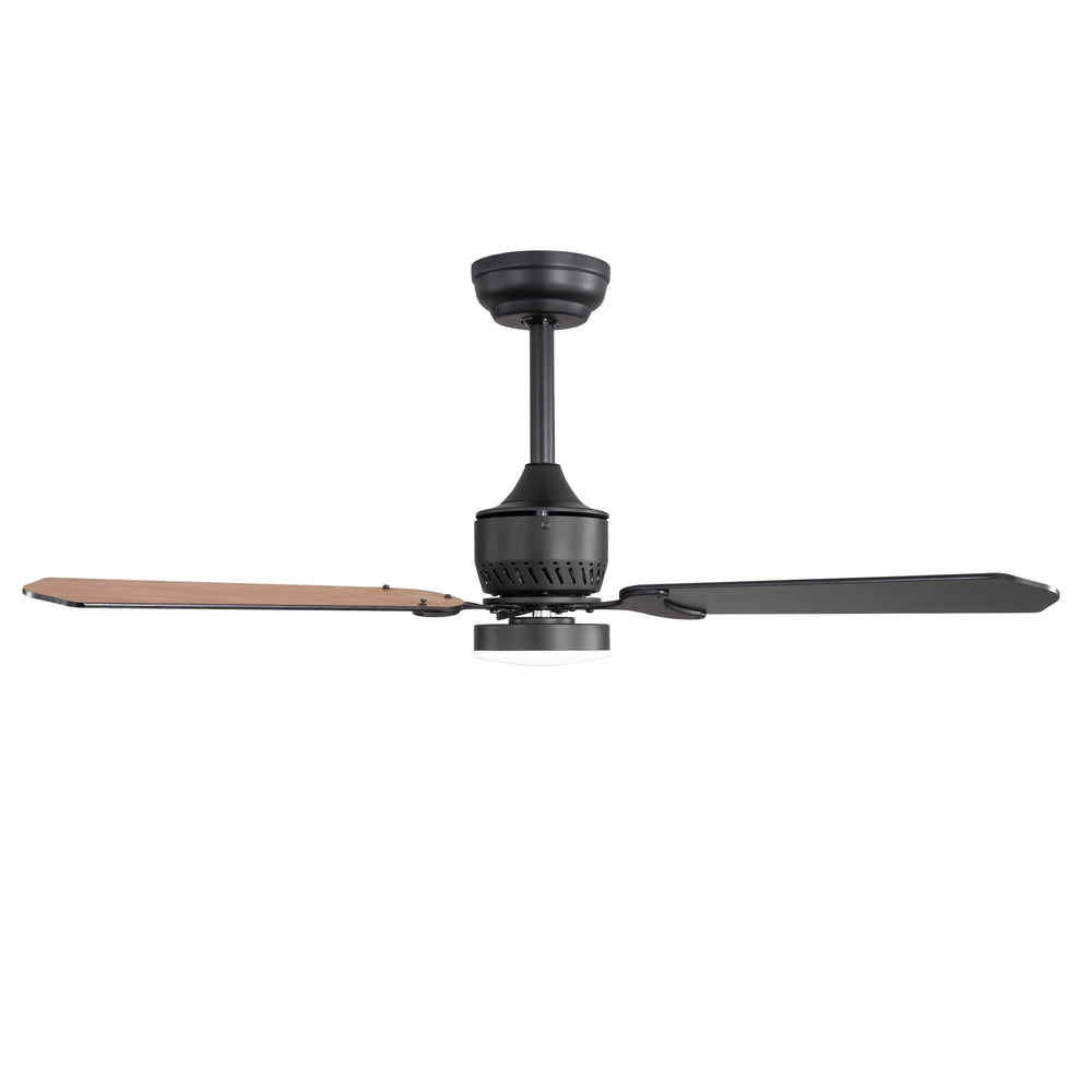 1/2PCS 42-in Reversible 3-Blade Integrated Ceiling Fan with LED Light and Remote,4in and 8in Downrod Included