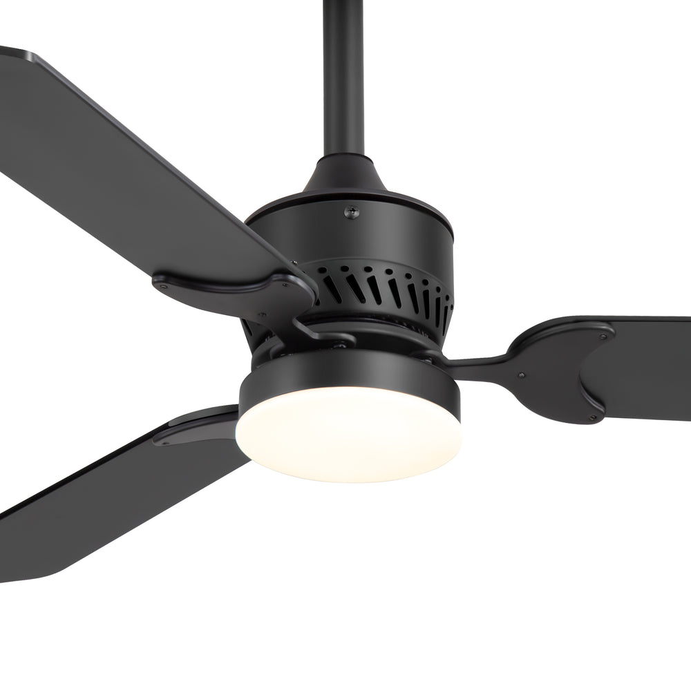 1/2PCS 42-in Reversible 3-Blade Integrated Ceiling Fan with LED Light and Remote,4in and 8in Downrod Included