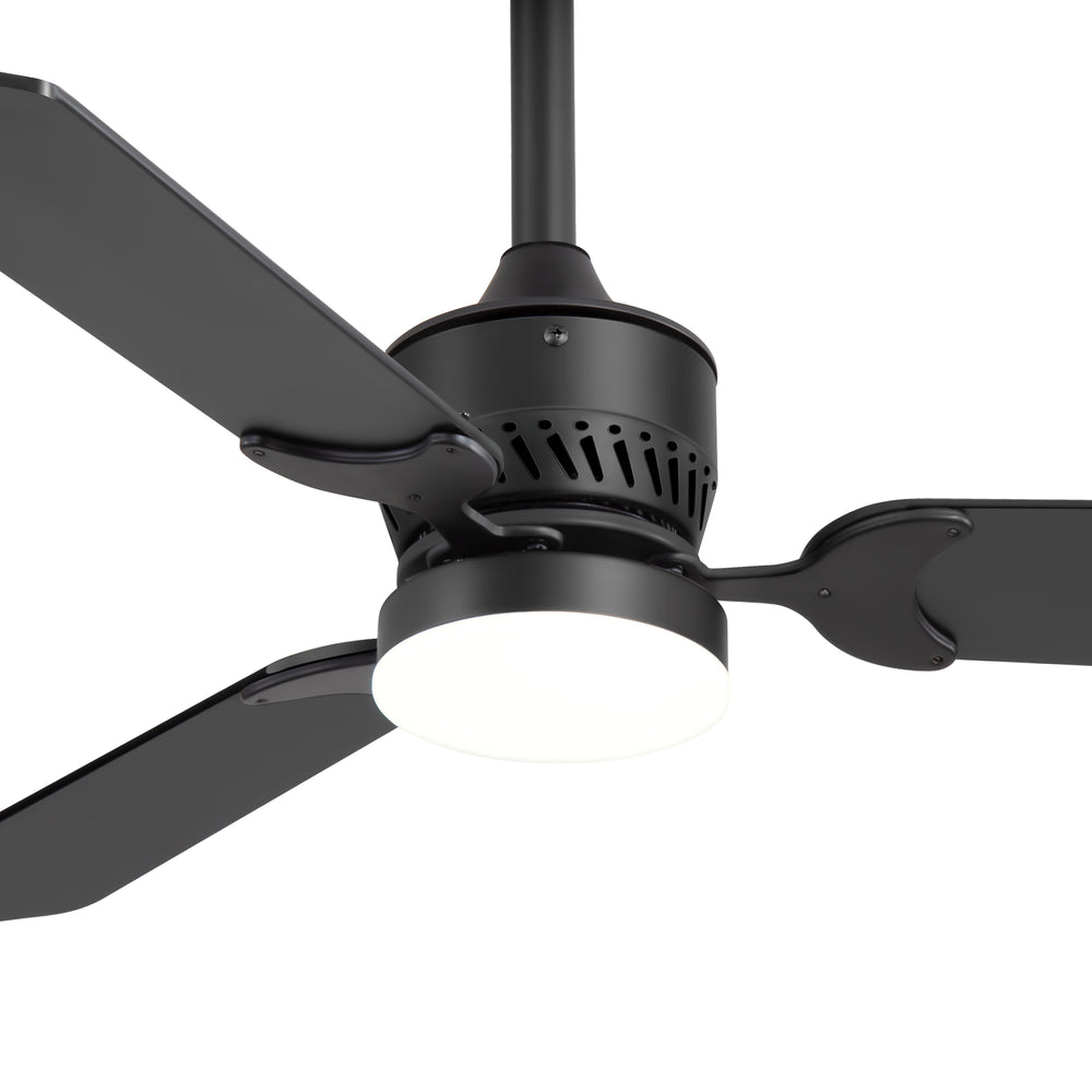 1/2PCS 42-in Reversible 3-Blade Integrated Ceiling Fan with LED Light and Remote,4in and 8in Downrod Included