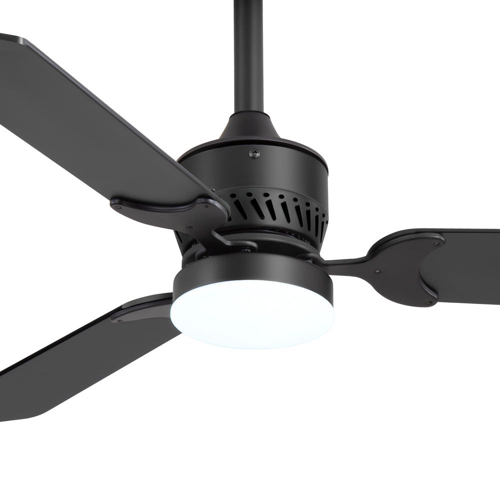 1/2PCS 42-in Reversible 3-Blade Integrated Ceiling Fan with LED Light and Remote,4in and 8in Downrod Included