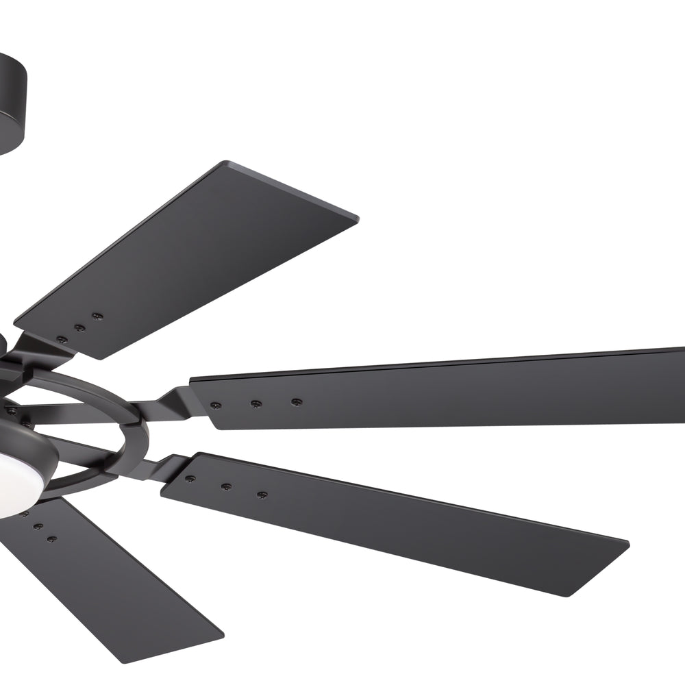 52-inch Modern Ceiling Fan with 8 Reversible Blades, 22W LED Light, Quiet DC Motor, 3 Color Temps, Remote Control, 4"and 8" Downrods Included