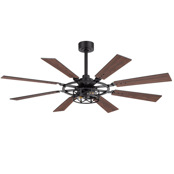 Emelle 52-Inch 8-Blade Ceiling Fan With Light & Remote
