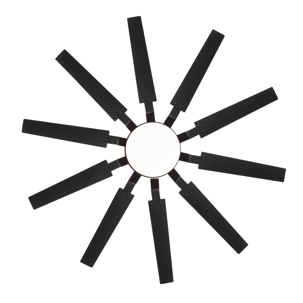 60-inch Modern Ceiling Fan with 10 Reversible Blades, 32W LED Light, Quiet DC Motor, Remote Control, 3 Color Temps, 5" and 10" Downrods Included