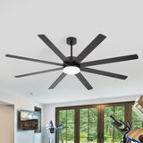 Luminor 72-Inch Extra-Large Ceiling Fan with LED Light and Remote