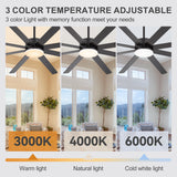 Luminor 72-Inch Extra-Large Ceiling Fan with LED Light and Remote