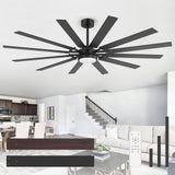 Dualvora 72/80 Inch Large Ceiling Fan With Light & Remote