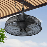 Greyen 20" IPX4 Outdoor Caged Ceiling Fan Without Light
