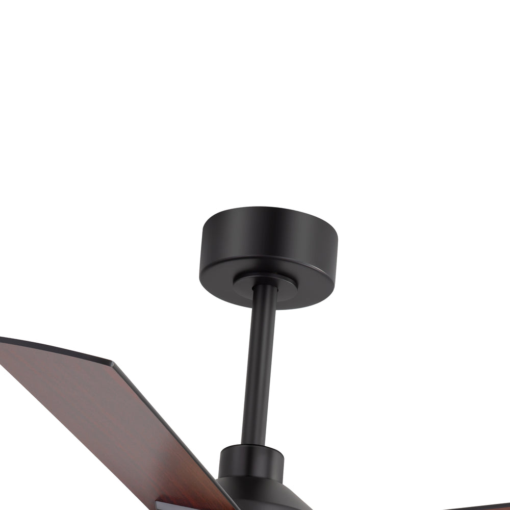 52-Inch Ceiling Fan with Light and Remote,5 Reversible Dual-Finish Blades, Geometric Drum Cage Shade, Quiet Energy-Saving DC Motor, 6 Speeds with Forward/Reverse Airflow, Includes 5" & 10" Downrods