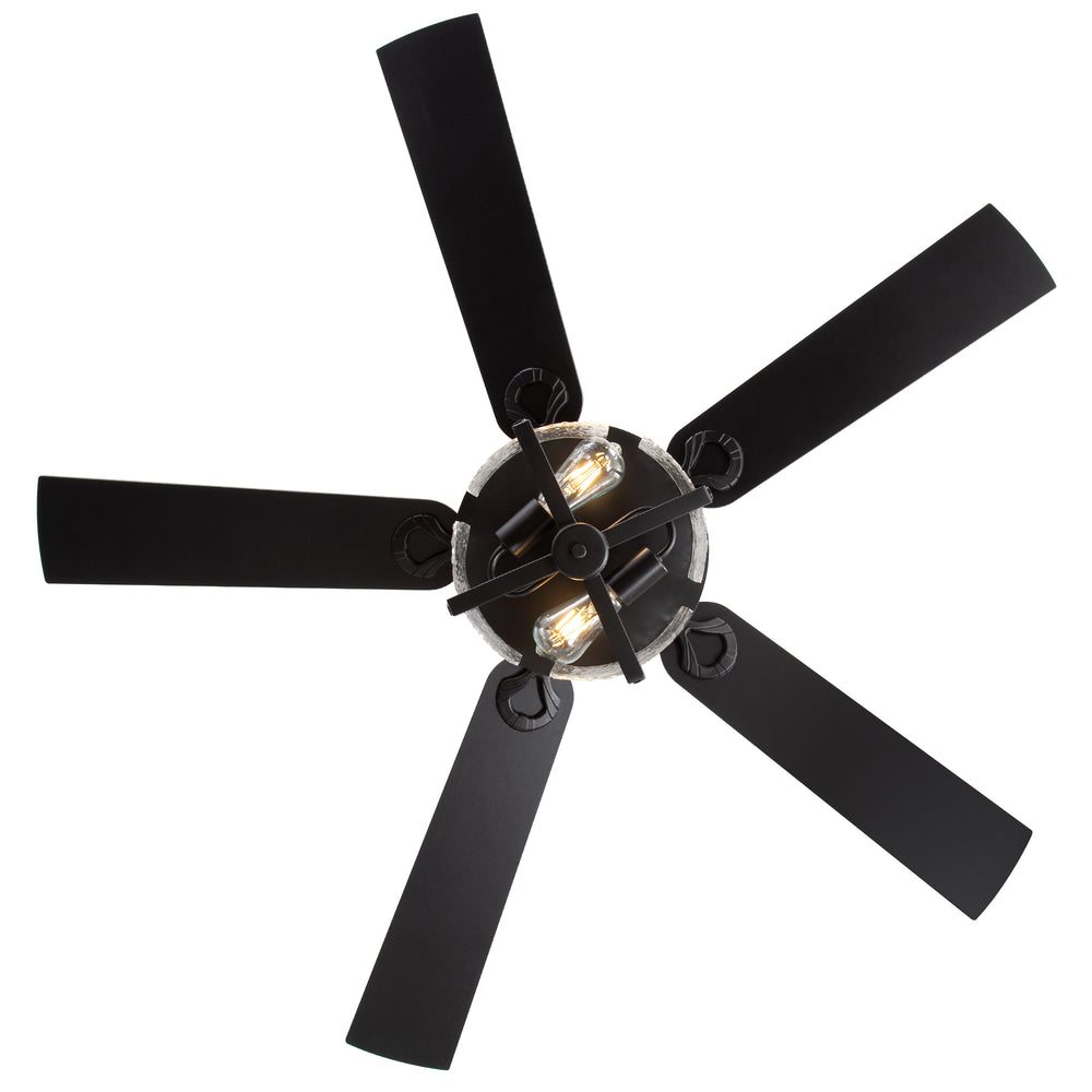 52-Inch Ceiling Fan with Light and Remote – 5 Reversible Dual-Finish Blades,Crystal-Glow Lampshade, Quiet 28W DC Motor with 6 Speeds & Reversible Airflow,  Includes 5" & 10" Downrods