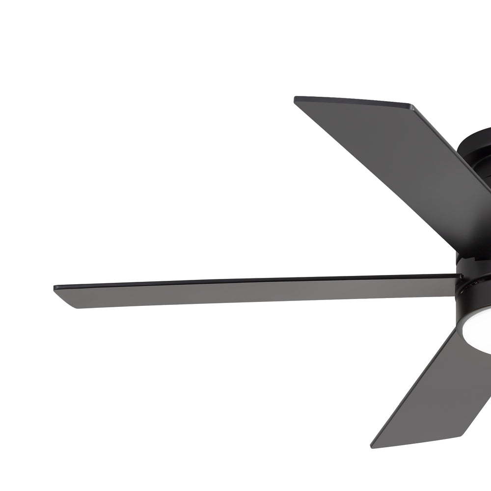 42"/52" Ceiling Fan with Light, Matte Black Finish, 5 Black Blades, Acrylic 18W LED (3 Color Temps with Memory), Quiet DC Motor, 6 Speeds, Forward/Reverse Airflow, Timer, Full Remote Control Included