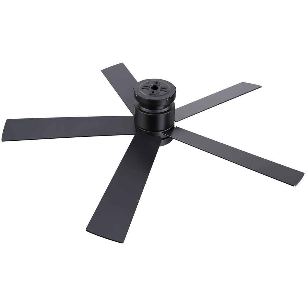 42"/52" Ceiling Fan with Light, Matte Black Finish, 5 Black Blades, Acrylic 18W LED (3 Color Temps with Memory), Quiet DC Motor, 6 Speeds, Forward/Reverse Airflow, Timer, Full Remote Control Included