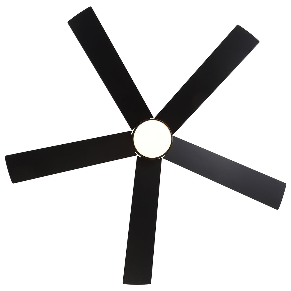 52" Smart Ceiling Fan with Lights and Remote, Flush Mount, APP & Alexa Voice Control, Quiet DC Motor, 6 Speeds, Reversible, 3CCT Dimmable LED, Black