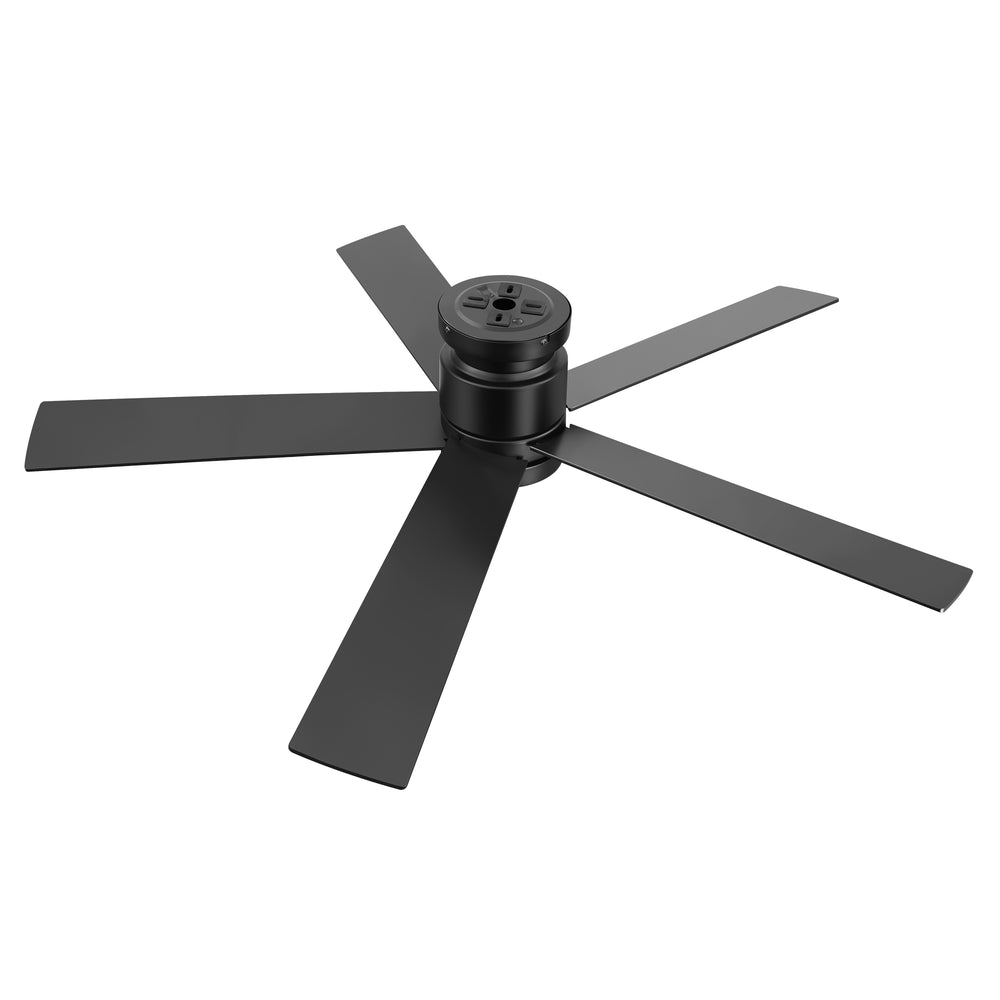 52" Smart Ceiling Fan with Lights and Remote, Flush Mount, APP & Alexa Voice Control, Quiet DC Motor, 6 Speeds, Reversible, 3CCT Dimmable LED, Black