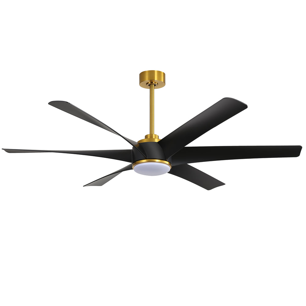 65-in Indoor Large LED Ceiling Fan with Light Remote (6-Blade)