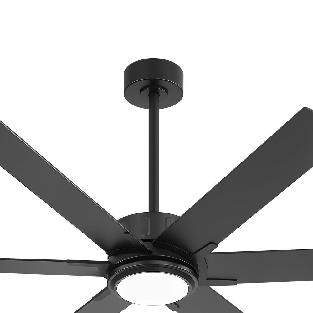 Modern 60" Ceiling Fan with LED Light, Remote Control, Quiet DC Motor, 6-Speed Reversible Fan, Dimmable Lighting, Timer for Bedroom