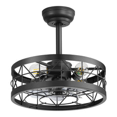 Onyx 16.5-in Black Chandelier Ceiling Fan with Remote Control(7-blade)（复制）