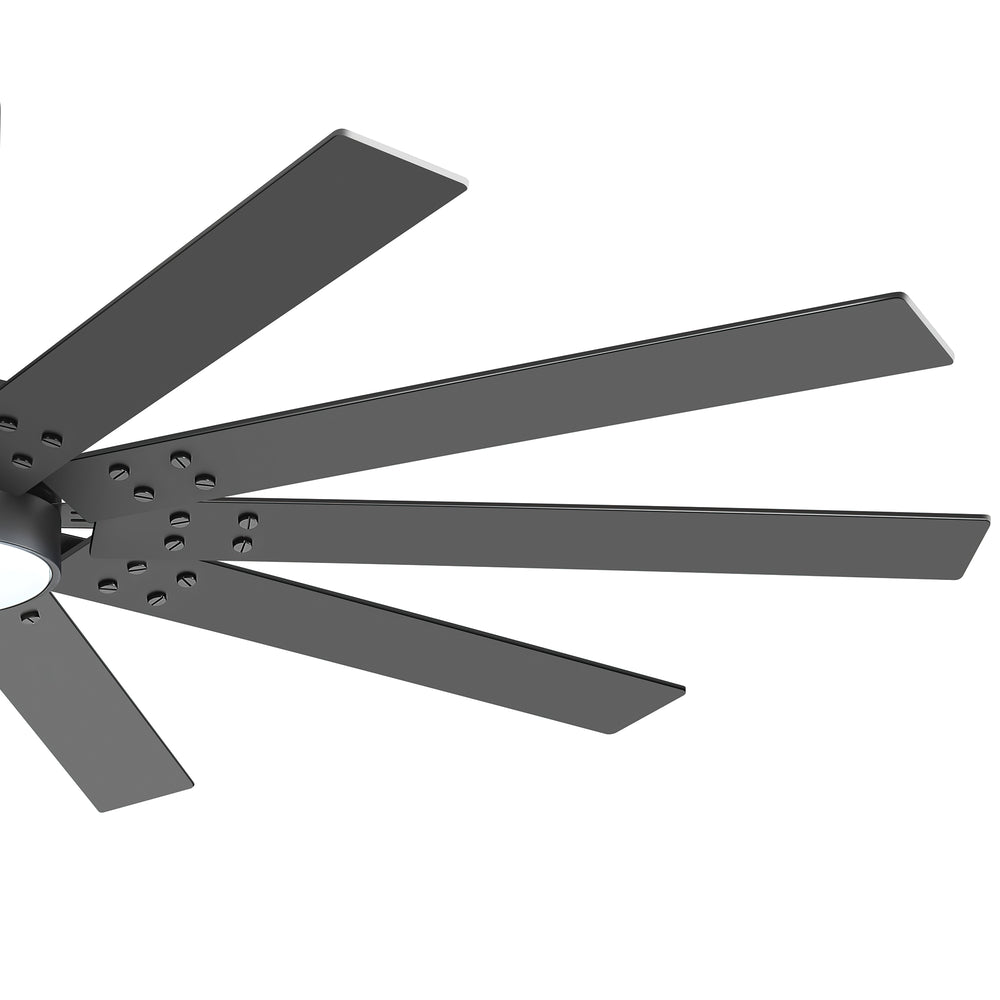 Breezary 72" 10-Blade Silent DC Motor Modern Ceiling Fan with 3-CCT LED Light (Memory Function)