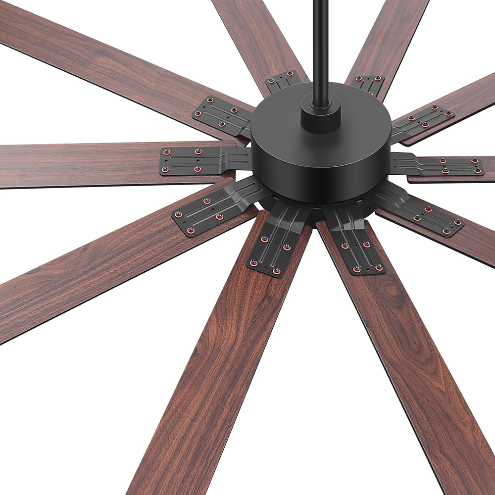 Breezary 72" 10-Blade Silent DC Motor Modern Ceiling Fan with 3-CCT LED Light (Memory Function)