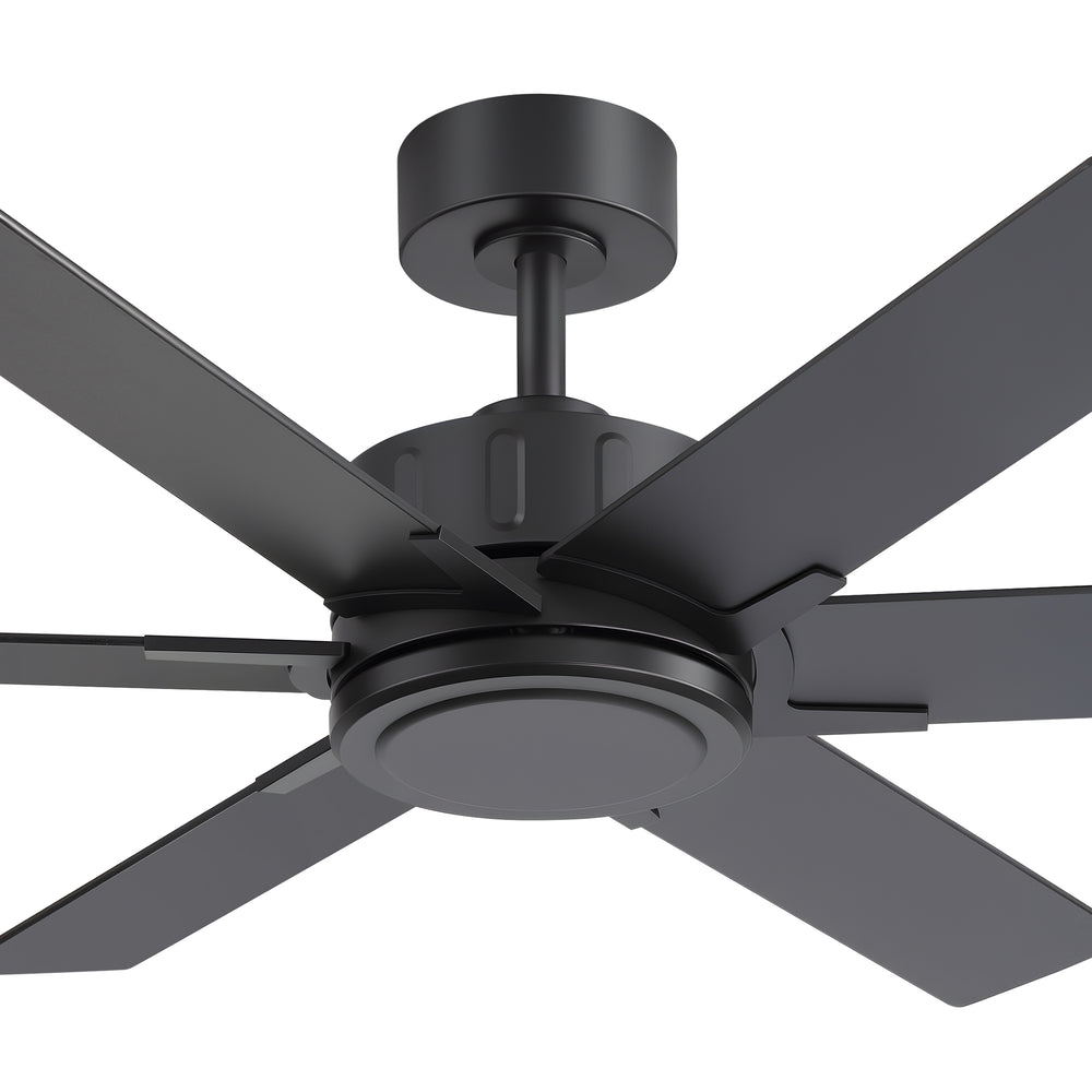 48/56/60 Inch Reversible Blade Downrod Mount Ceiling Fan No Light with Remote Control