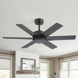 48/56/60 Inch Reversible Blade Downrod Mount Ceiling Fan No Light with Remote Control