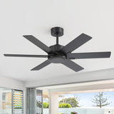 48/56/60 Inch Reversible Blade Downrod Mount Ceiling Fan No Light with Remote Control