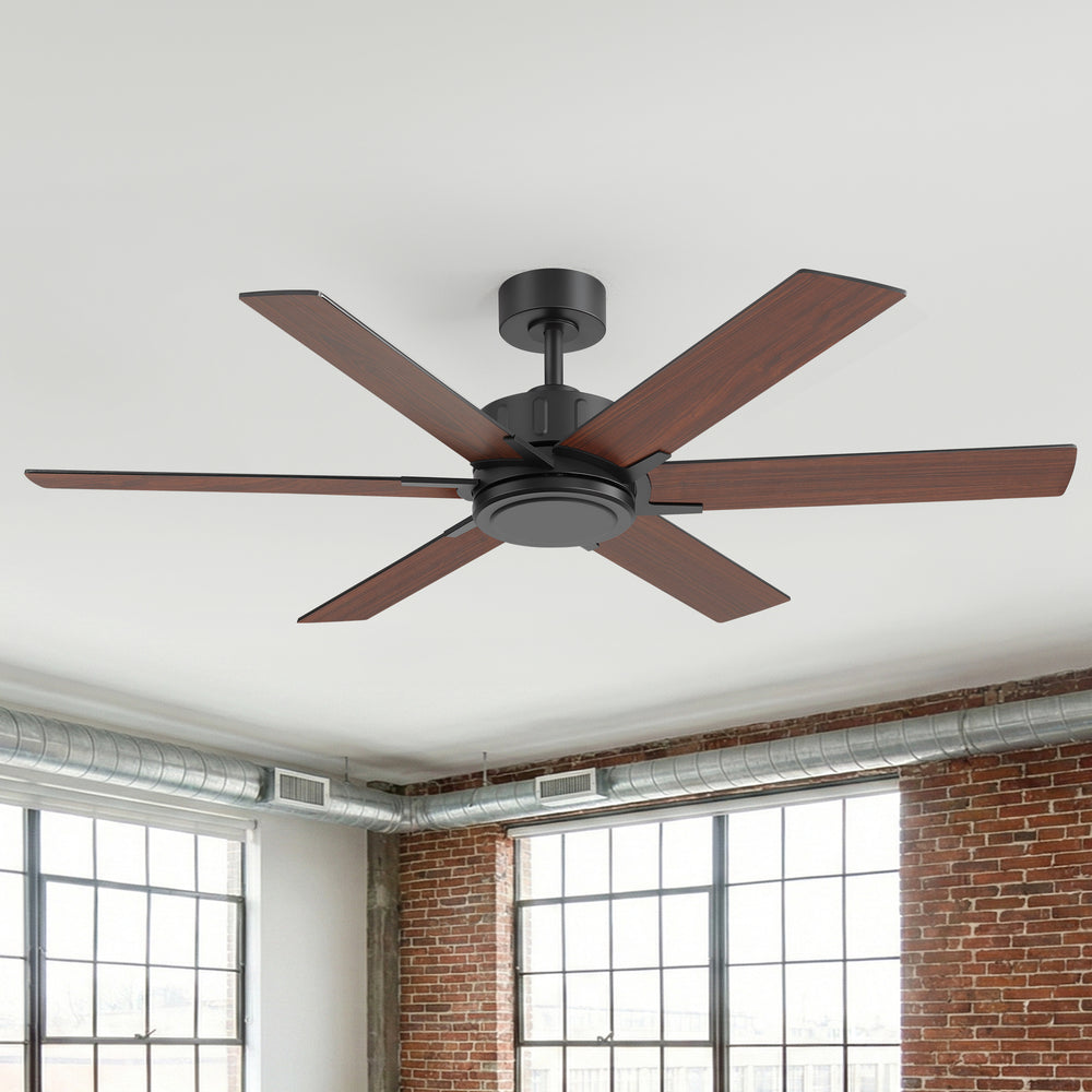 48/56/60 Inch Reversible Blade Downrod Mount Ceiling Fan No Light with Remote Control