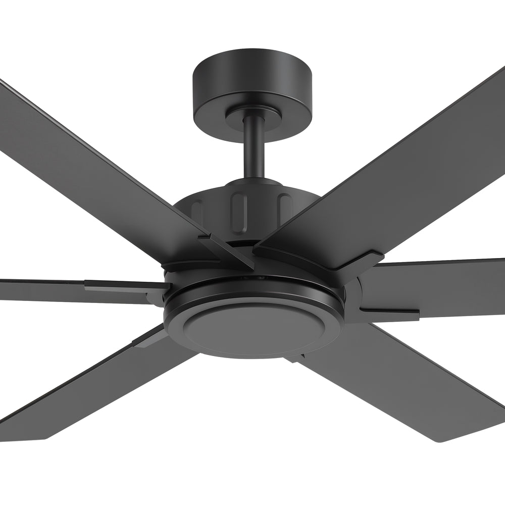 48/56/60 Inch Reversible Blade Downrod Mount Ceiling Fan No Light with Remote Control
