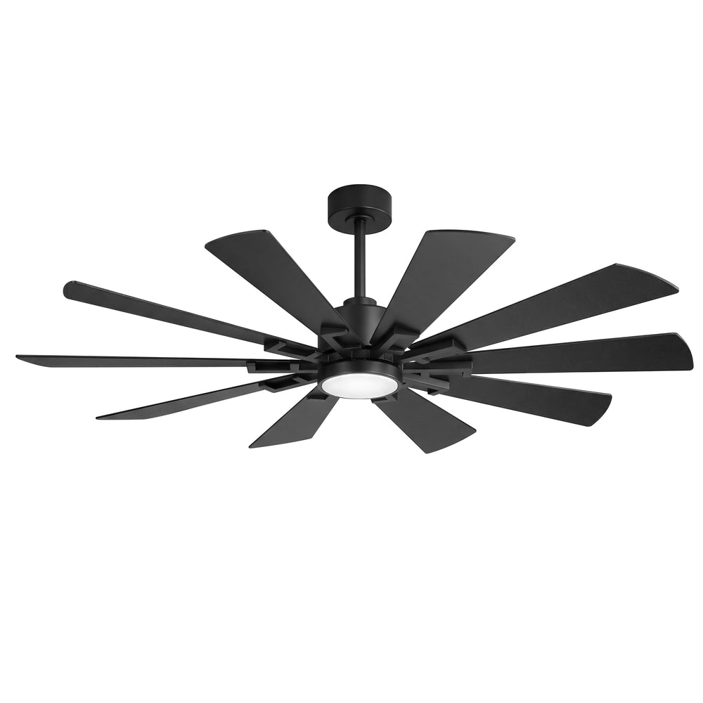 Orlis 62/72 Inch 10-Blade Ceiling Fan With Light & Remote