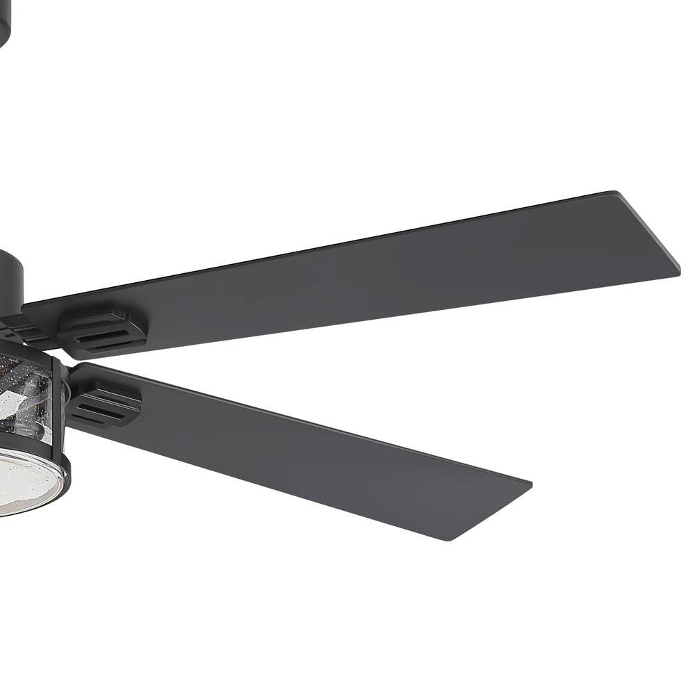 56 Inch Ceiling Fan with Light, Glass Shade, 5 Reversible Blades, DC Motor, Remote Control, 6 Speeds, Timer, Quiet Modern Ceiling Fan
