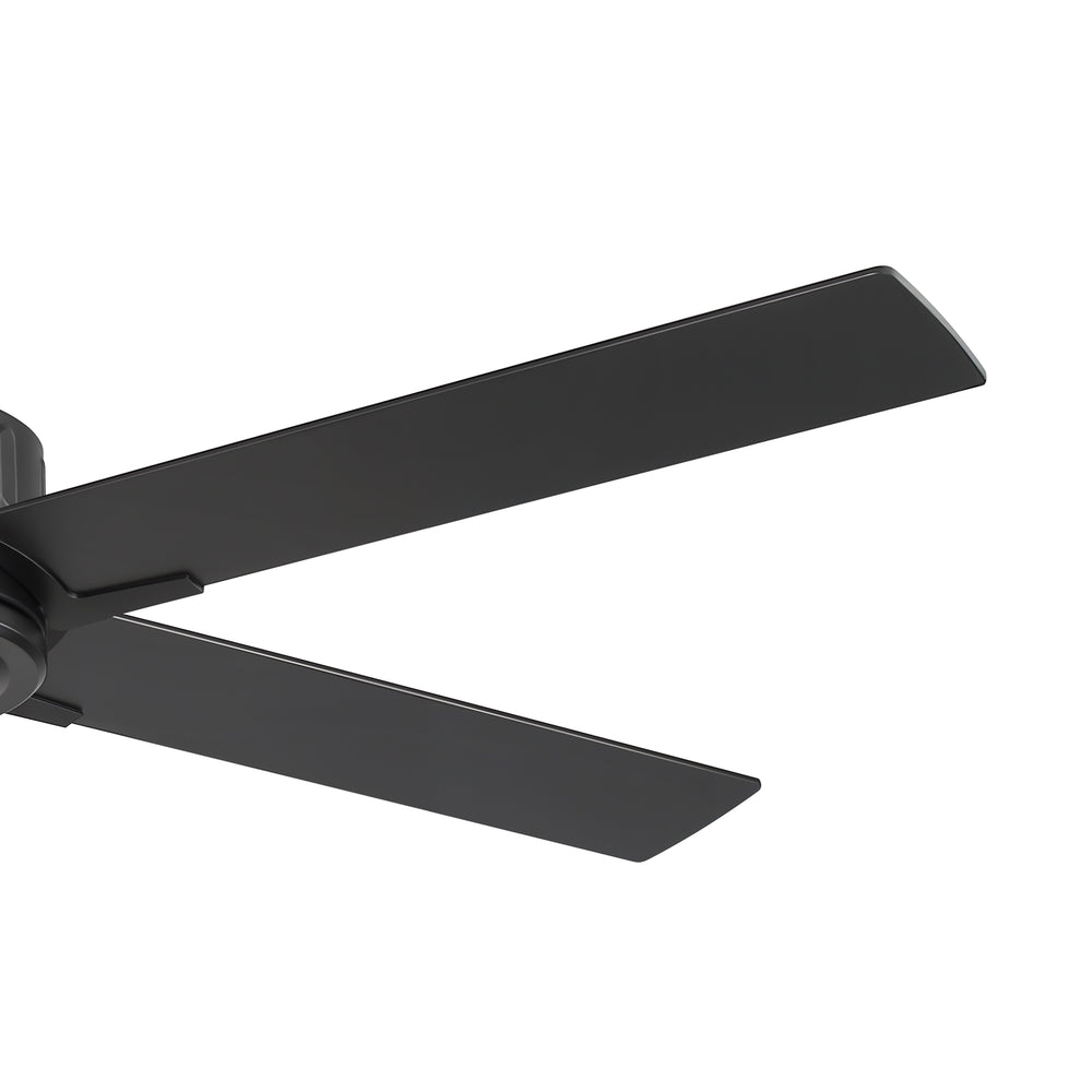 56 Inch Ceiling Fan Without Light, Quiet Reversible DC Motor, 6 Speeds, Remote Control, Timer, Matte Black Ceiling Fan for Living Room