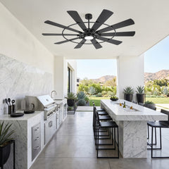 72 Inch Modern Ceiling Fan with Lights, Ultra Quiet DC Motor, 6-Speed Remote Control Fan for Large Living Room Bedroom