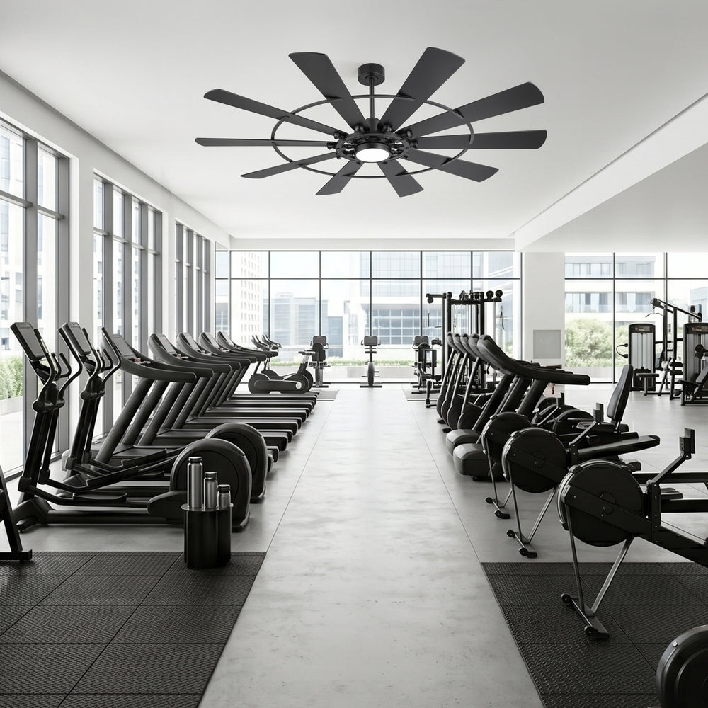 72 Inch Modern Ceiling Fan with Lights, Ultra Quiet DC Motor, 6-Speed Remote Control Fan for Large Living Room Bedroom