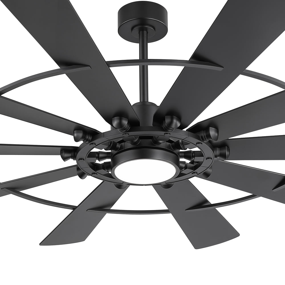 72 Inch Modern Ceiling Fan with Lights, Ultra Quiet DC Motor, 6-Speed Remote Control Fan for Large Living Room Bedroom