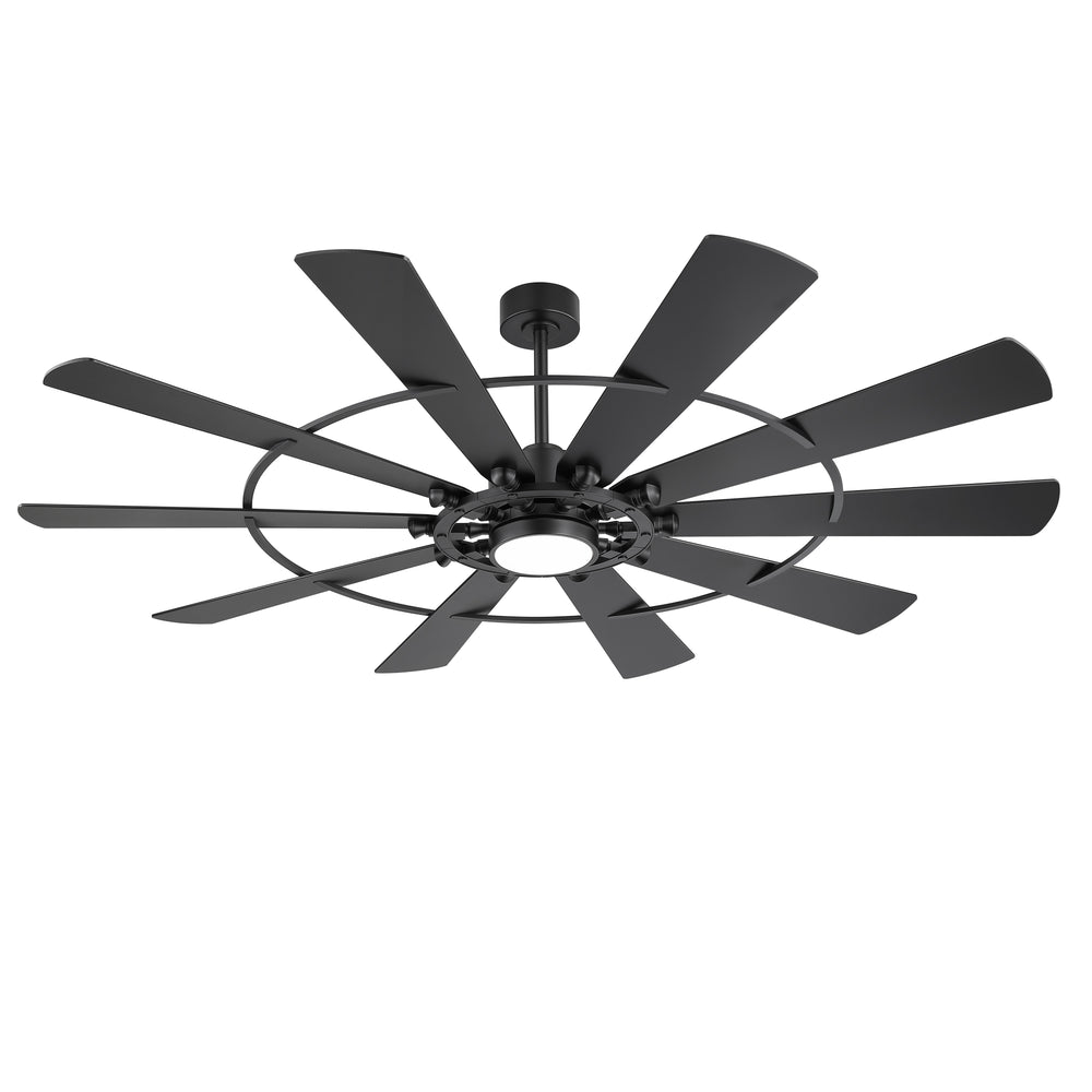 72 Inch Modern Ceiling Fan with Lights, Ultra Quiet DC Motor, 6-Speed Remote Control Fan for Large Living Room Bedroom